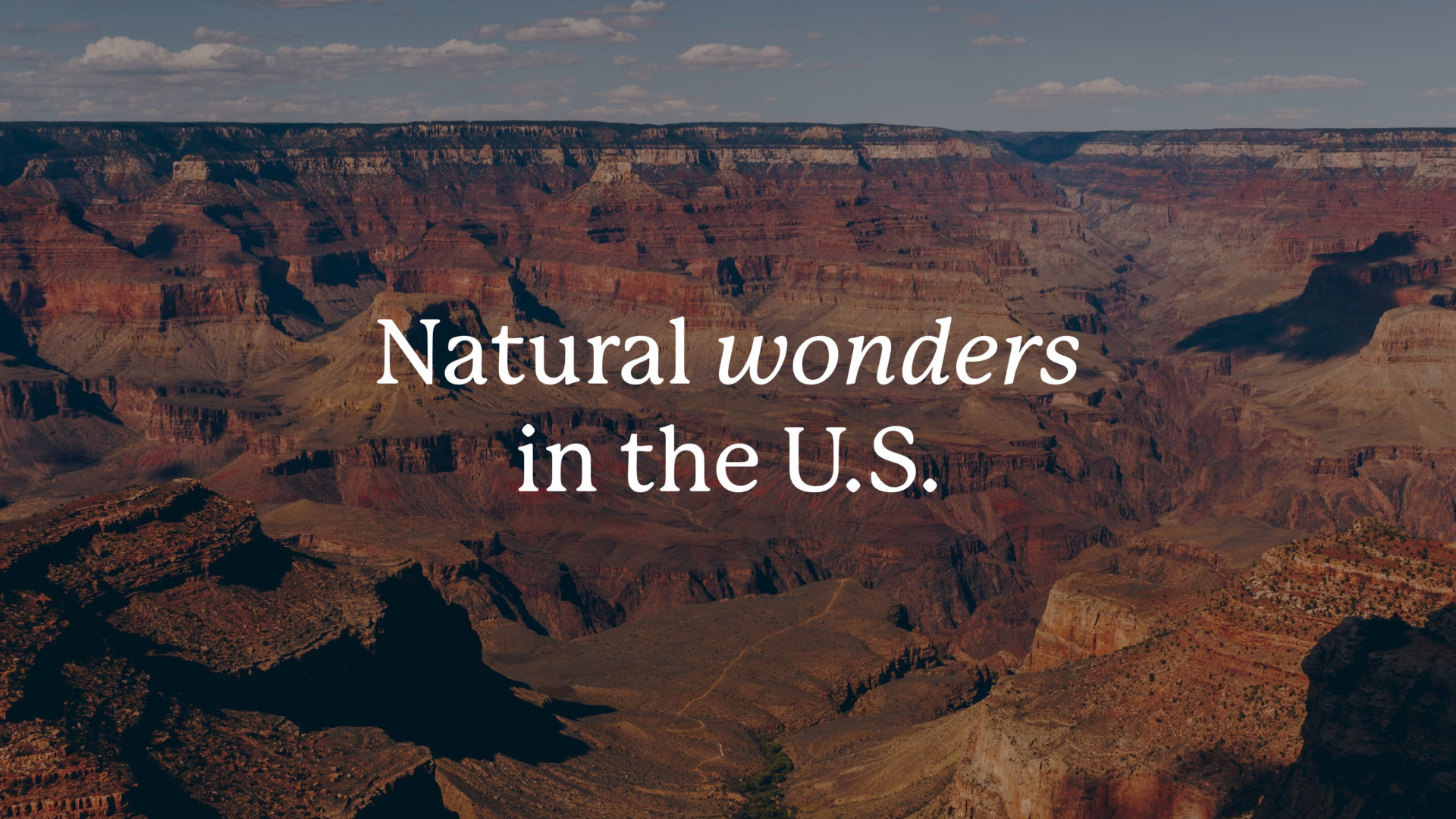 Natural wonders in the United States